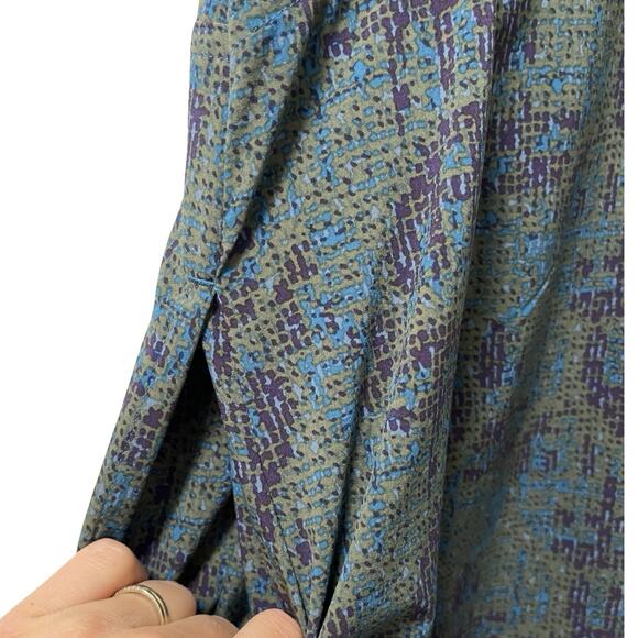 Toad & Co Sunkissed Petal Mini Dress Size S Green Laser Cutout Hem Stretch - Picture 6 of 9